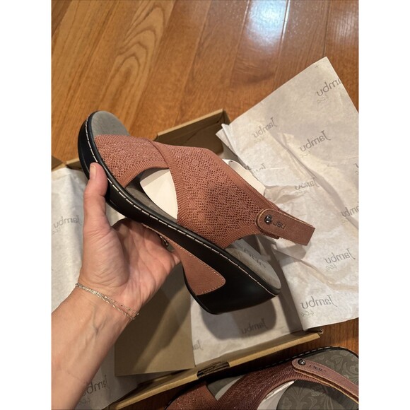 JBU by Jambu Womens Pink Alyssa Ankle Strap Open Toe Wedge Sandals Size 12M NEW - Picture 6 of 10